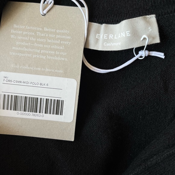 Everlane The Cashmere Polo Dress size S NWT - Picture 11 of 12